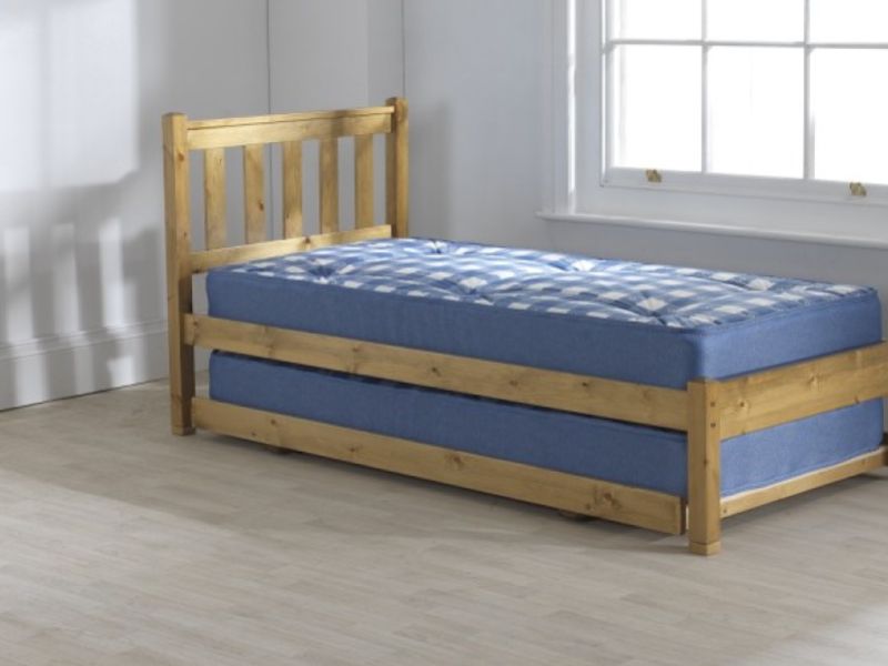 Friendship Mill Shaker 3ft Single Pine Wooden Guest Bed Frame