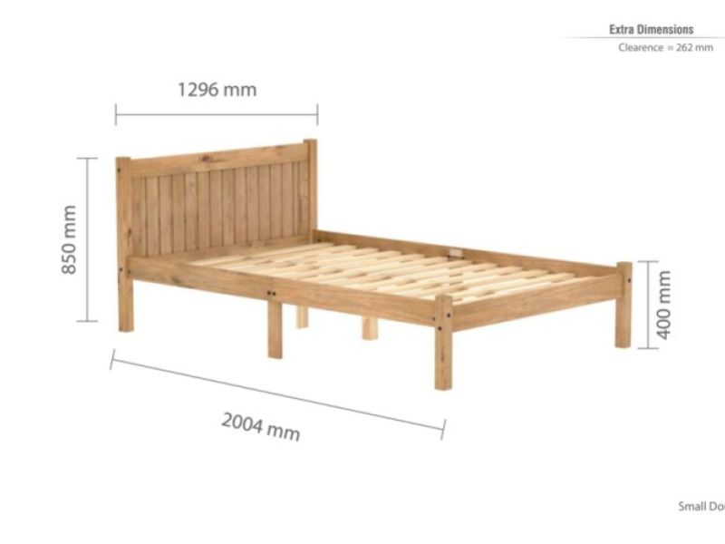 Birlea Rio 4ft Small Double Pine Wooden Bed Frame