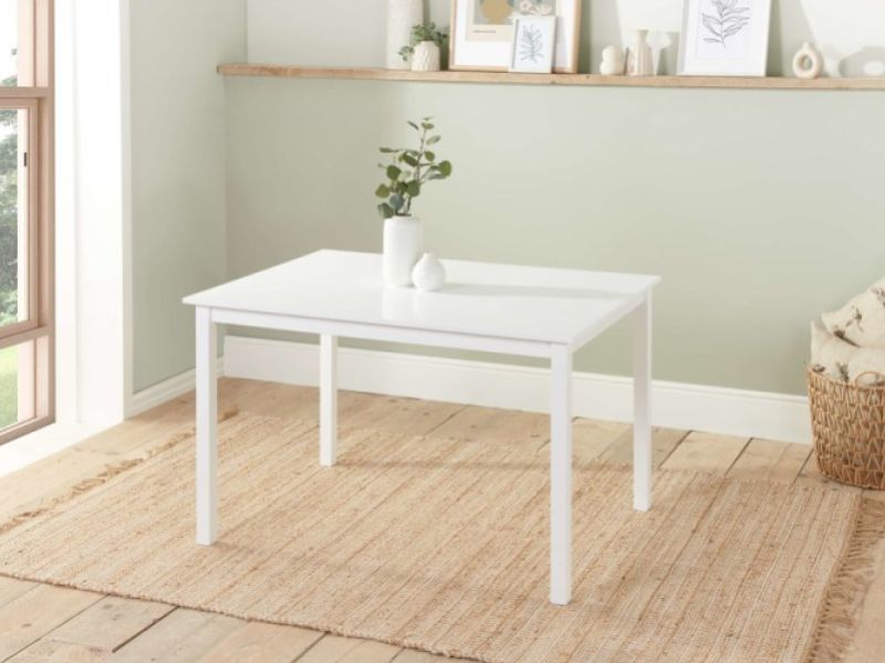 Birlea Cottesmore Rectangular Dining Table In White