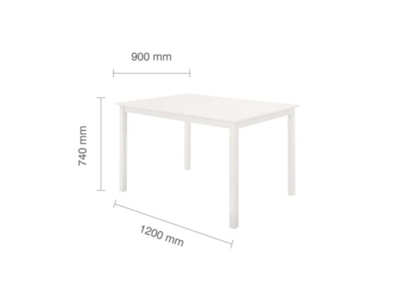 Birlea Cottesmore Rectangular Dining Table In White