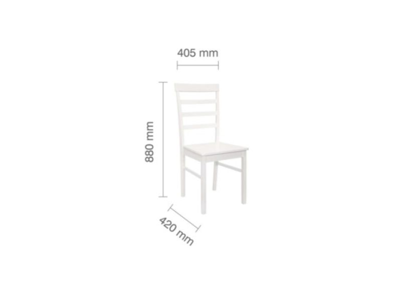 Birlea Cottesmore Rectangular Dining Set With 4 Upton Chairs In White