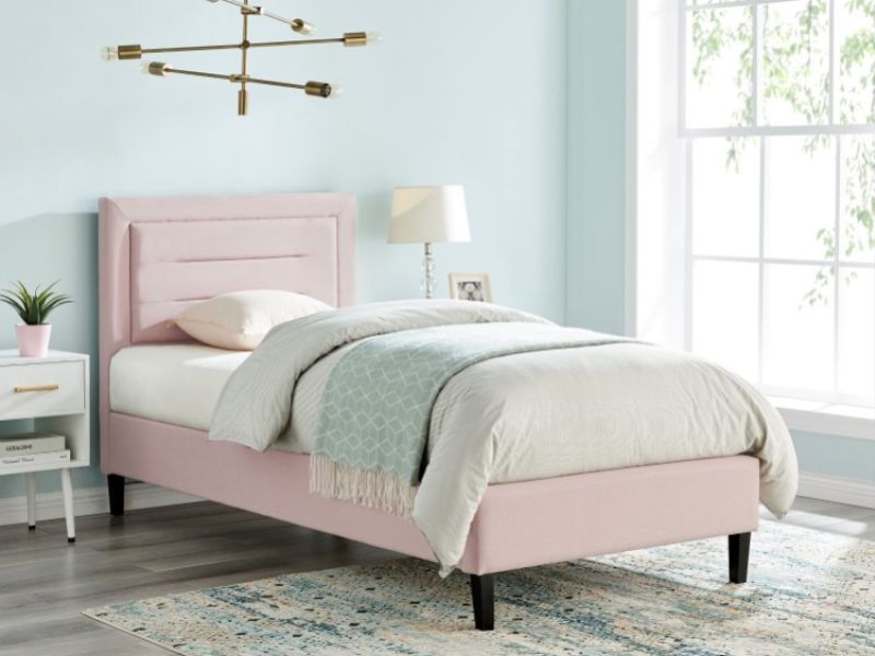 Limelight Picasso 3ft Single Pink Fabric Bed Frame