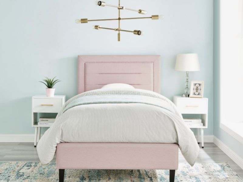 Limelight Picasso 3ft Single Pink Fabric Bed Frame