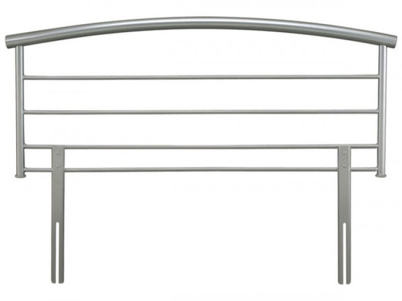 Serene Brennington 4ft Small Double Silver Metal Headboard