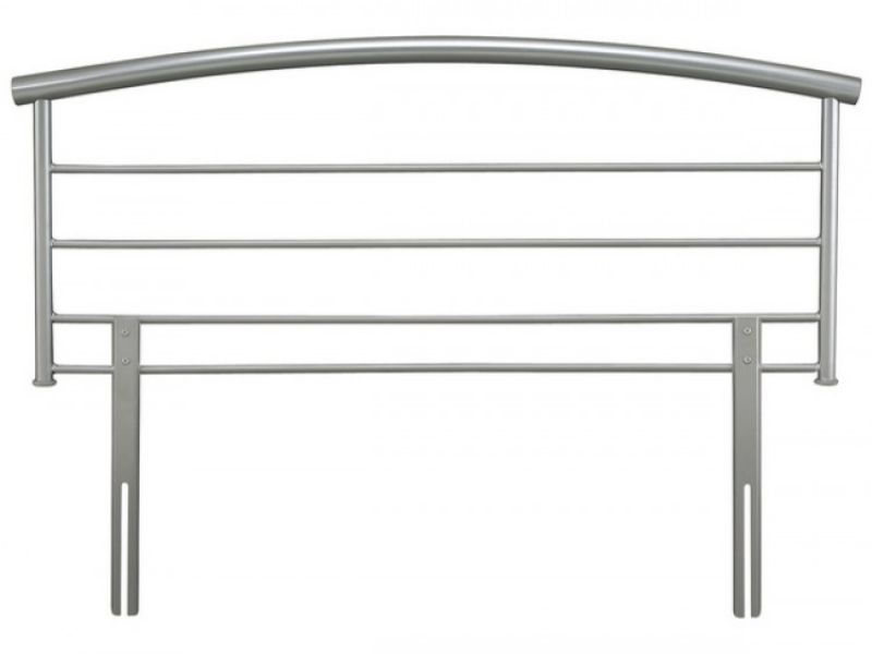 Serene Brennington 4ft6 Double Silver Metal Headboard