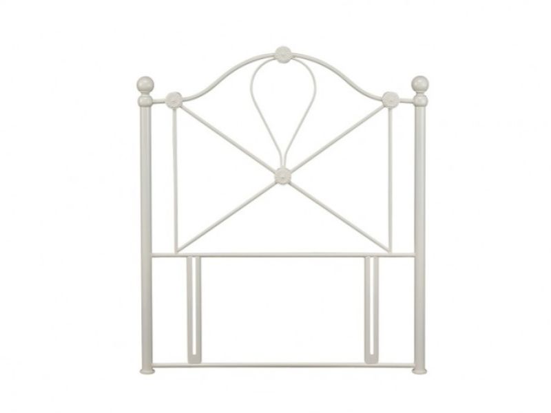 Serene Lyon 3ft Single Ivory Gloss Metal Headboard