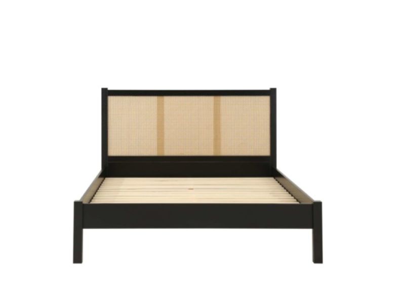 Birlea Croxley Rattan And Black Finish 4ft6 Double Bed Frame