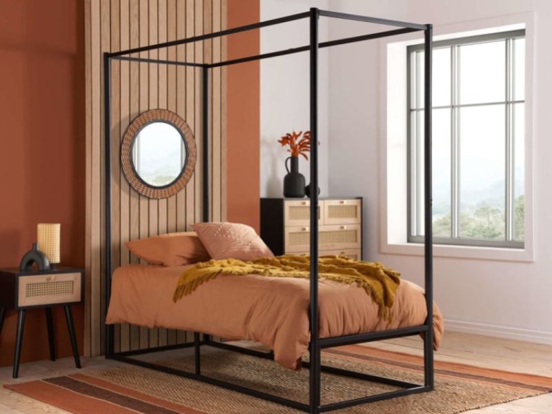 Birlea Farringdon 3ft Single Black Metal 4 Poster Bed Frame