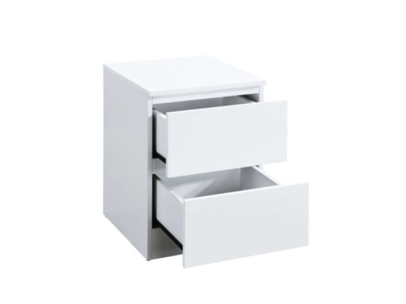 Birlea Oslo White 2 Drawer Bedside