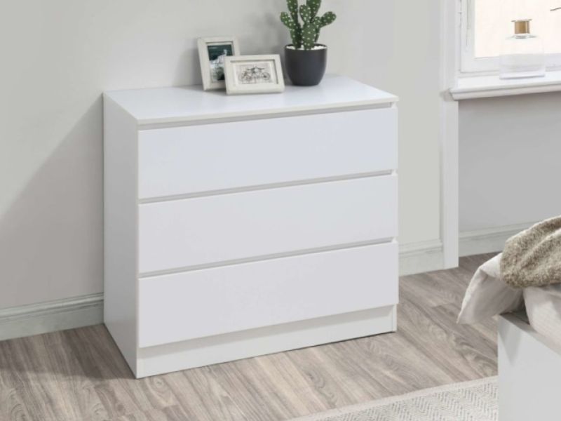 Birlea Oslo White 3 Drawer Chest