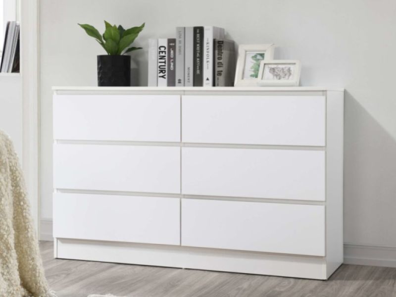 Birlea Oslo White 6 Drawer Chest