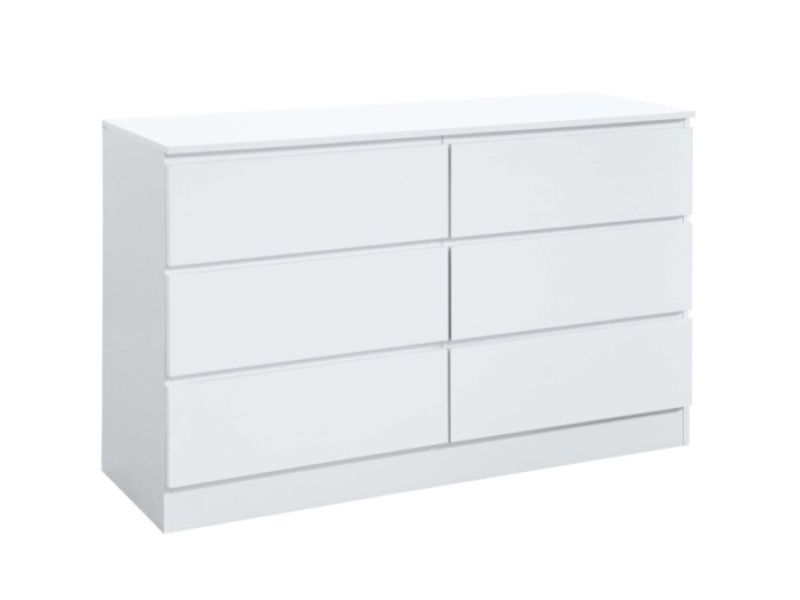 Birlea Oslo White 6 Drawer Chest