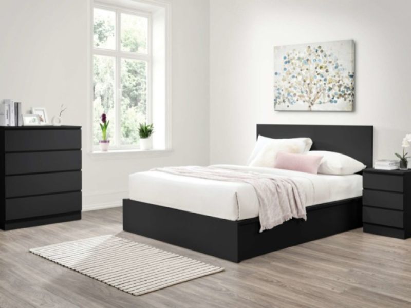 Birlea Oslo Black 4 Drawer Chest