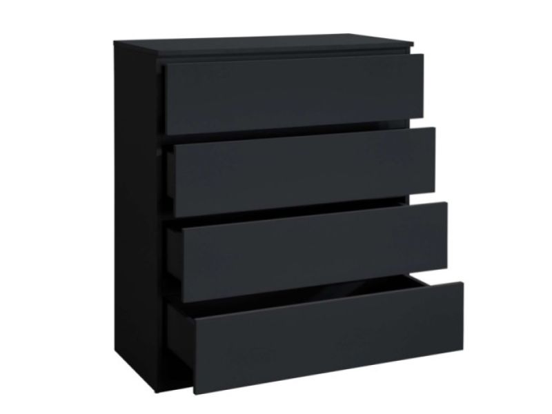 Birlea Oslo Black 4 Drawer Chest