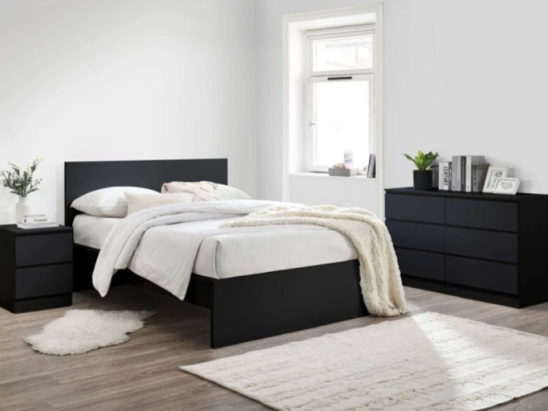 Birlea Oslo Black 6 Drawer Chest