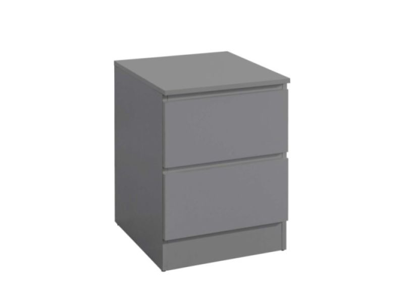 Birlea Oslo Grey 2 Drawer Bedside