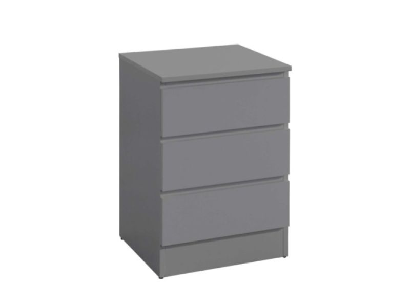 Birlea Oslo Grey 3 Drawer Bedside