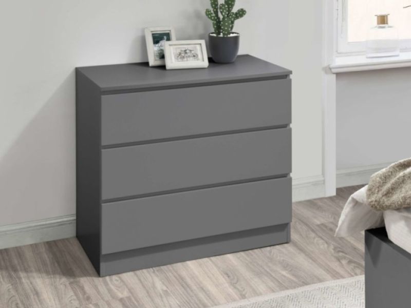 Birlea Oslo Grey 3 Drawer Chest