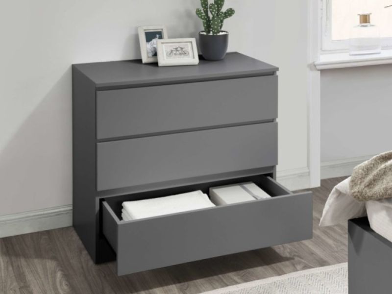 Birlea Oslo Grey 3 Drawer Chest