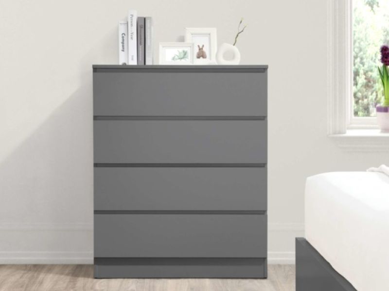 Birlea Oslo Grey 4 Drawer Chest