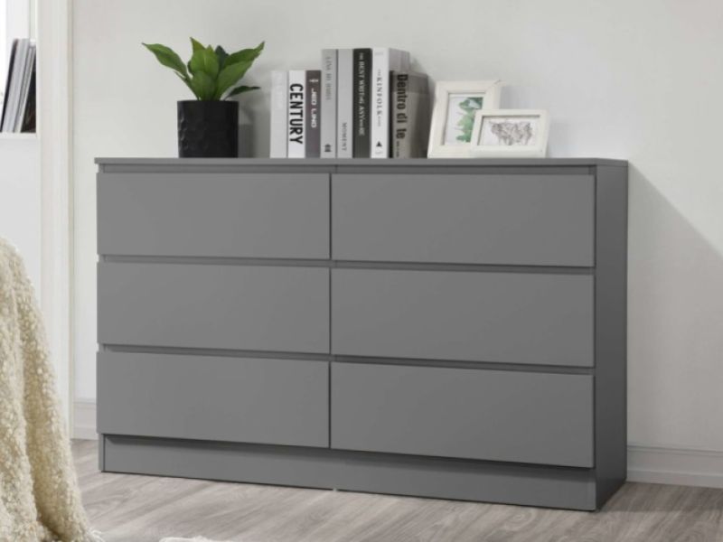 Birlea Oslo Grey 6 Drawer Chest