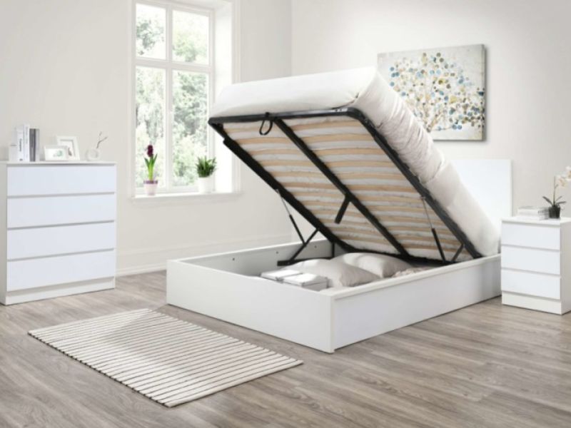 Birlea Oslo White 4ft6 Double Ottoman Bed Frame