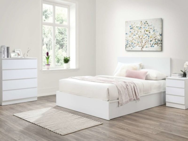 Birlea Oslo White 4ft6 Double Ottoman Bed Frame