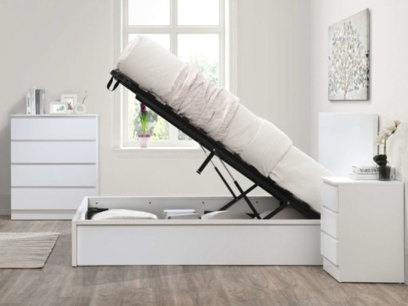 Birlea Oslo White 4ft6 Double Ottoman Bed Frame