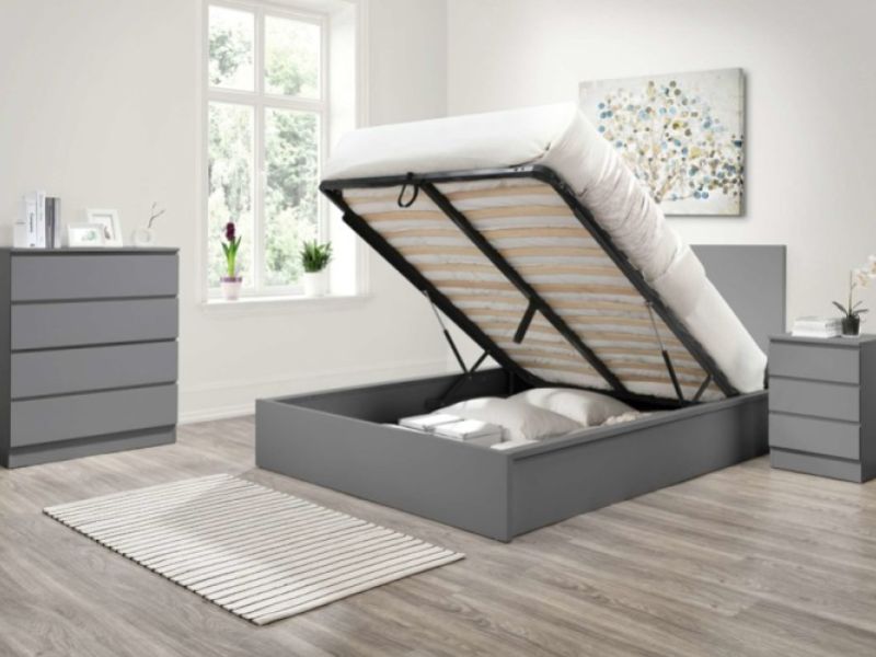 Birlea Oslo Grey 5ft Kingsize Ottoman Bed Frame