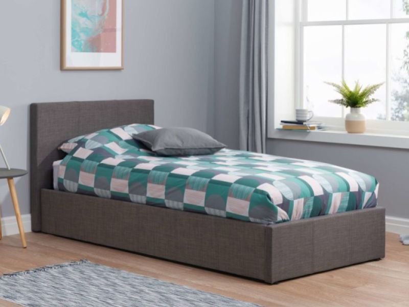 Birlea Berlin 3ft Single Grey Fabric Ottoman Bed