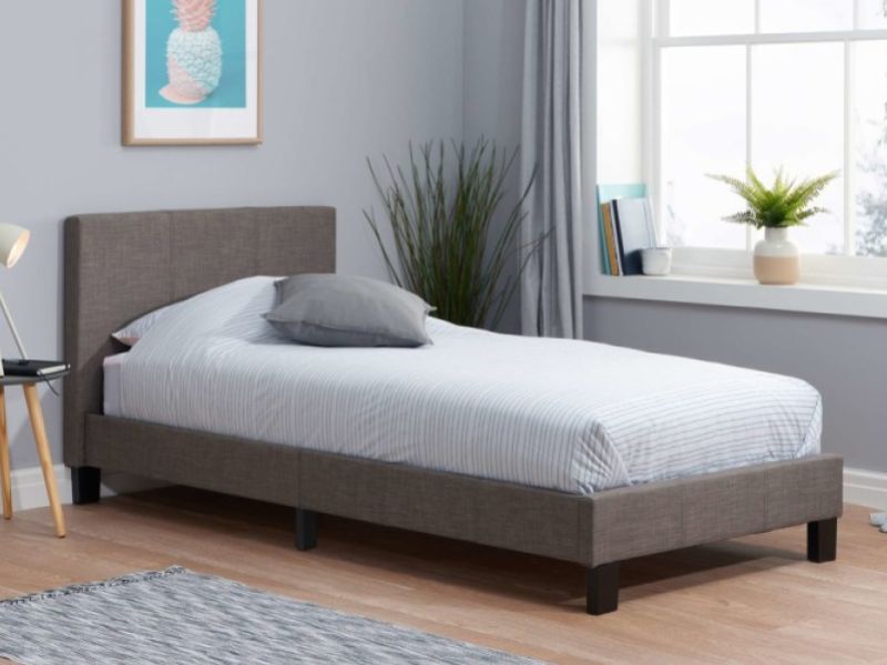 Birlea Berlin 3ft Single Grey Fabric Bed Frame