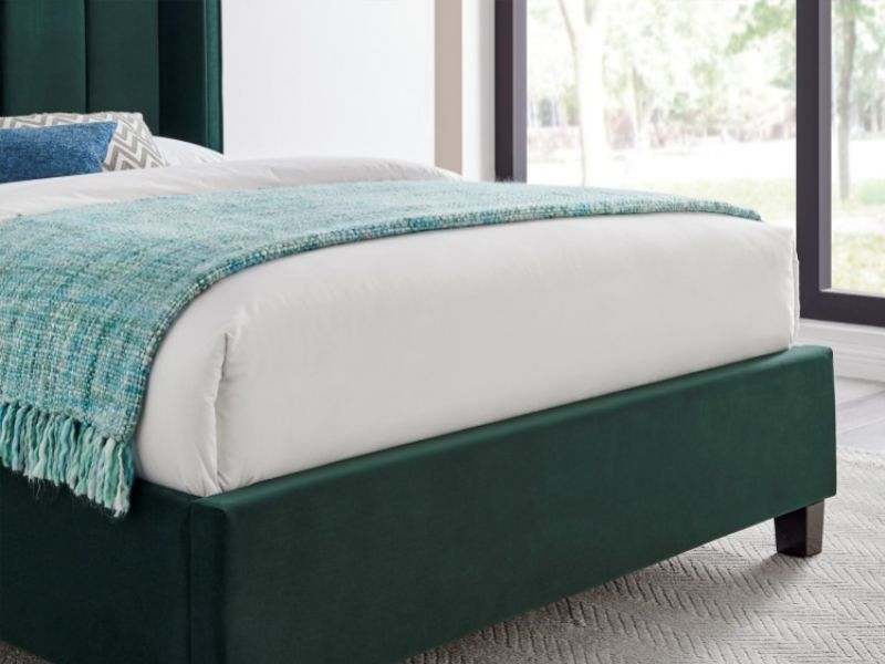 Limelight Polaris 5ft Kingsize Emerald Green Fabric Bed Frame