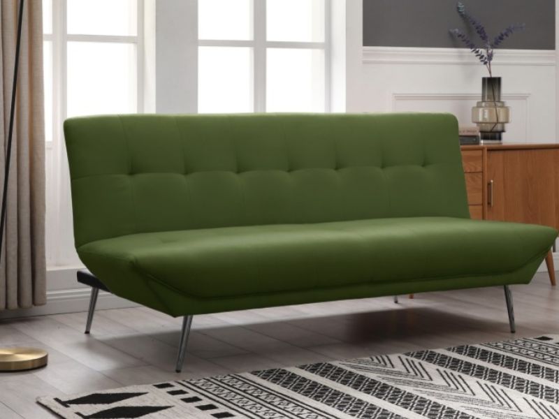 Limelight Astrid Sofa Bed In Olive Green Fabric