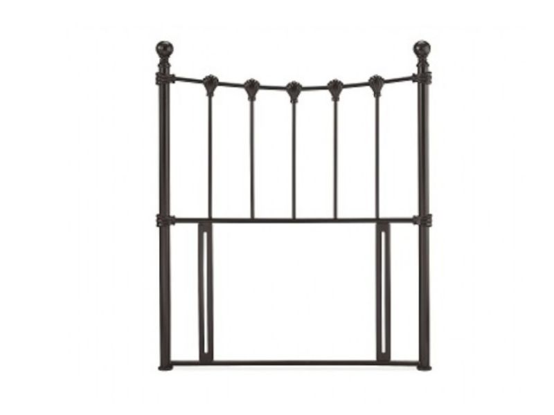 Serene Marseilles 3ft Single Black Metal Headboard