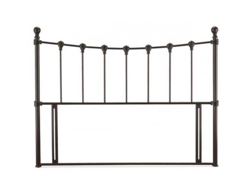 STORE CLEARANCE Serene Marseilles 4ft6 Double Black Metal Headboard
