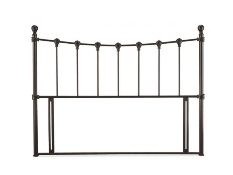 Serene Marseilles 4ft6 Double Black Metal Headboard