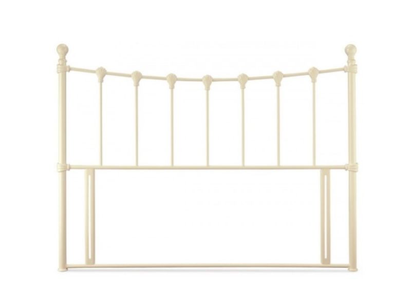 Serene Marseilles 4ft6 Double Ivory Gloss Metal Headboard