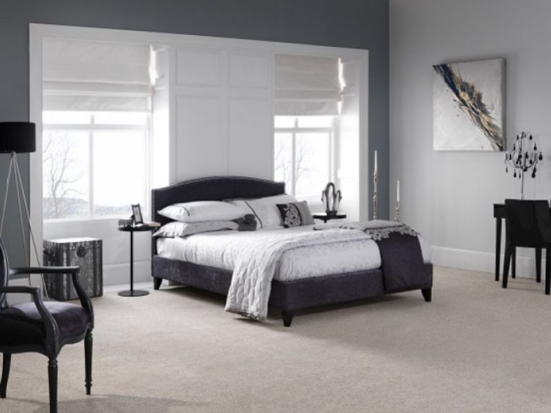 Serene Charlotte 4ft6 Double Charcoal Fabric Bed Frame