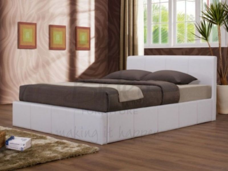 Birlea Ottoman 4ft6 Double Faux Leather, Faux Leather Ottoman Bed Frame