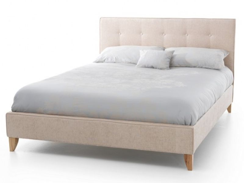 Serene Chelsea 5ft Kingsize Cream Fabric Bed Frame