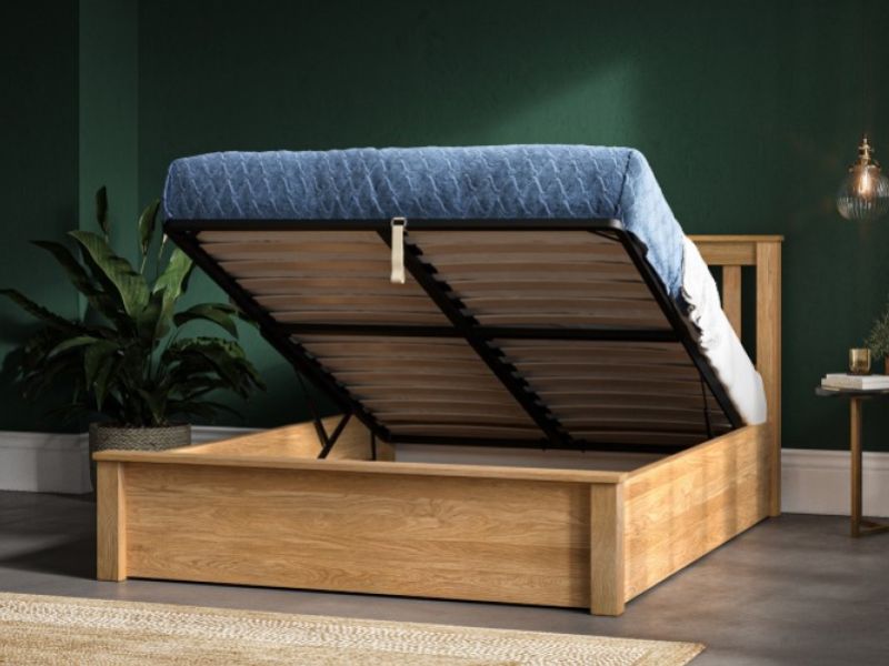 Emporia Monaco 4ft6 Double Solid Oak Ottoman Bed Frame