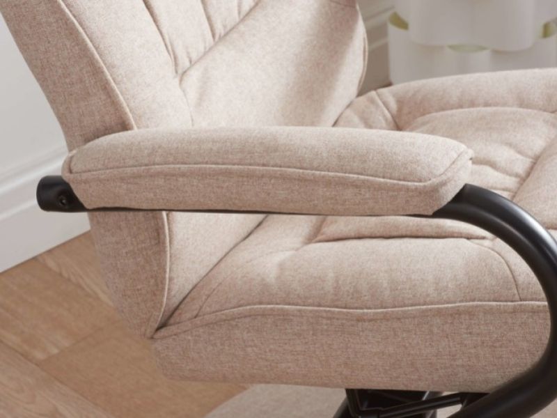 Birlea Memphis Wheat Fabric Swivel Chair And Stool