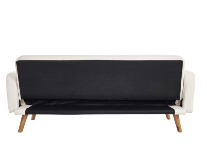 Birlea Micah White Boucle Teddy Fabric Sofa Bed