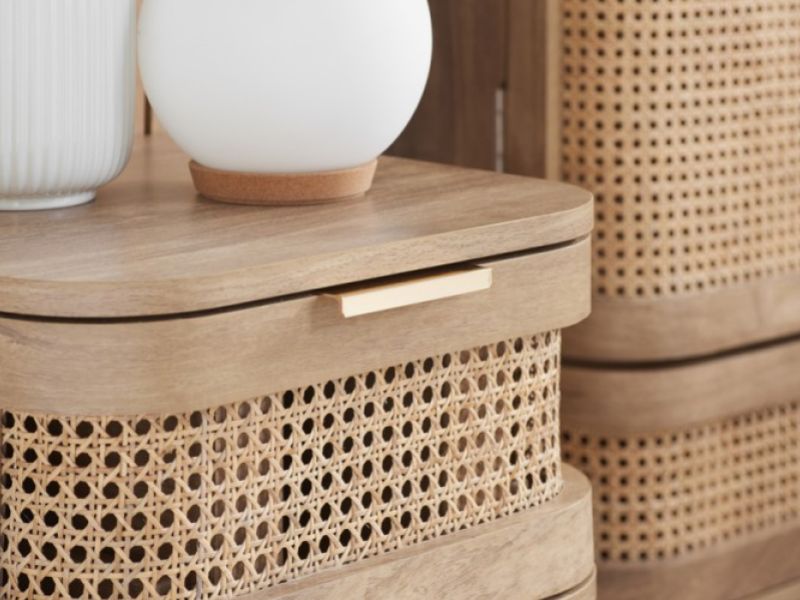 Birlea Noah Rattan 1 Drawer Bedside