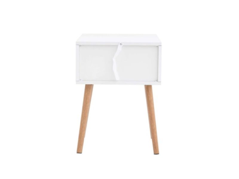 Birlea Croxley Rattan And White Finish 1 Drawer Bedside