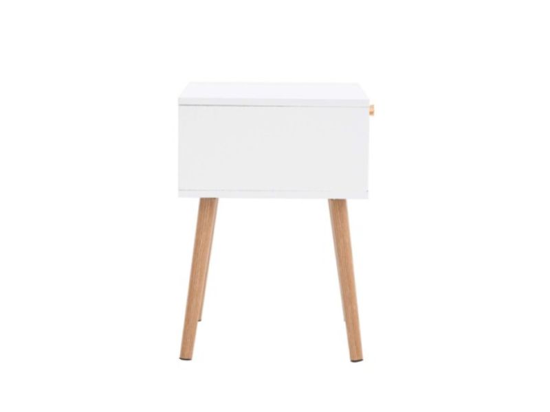Birlea Croxley Rattan And White Finish 1 Drawer Bedside