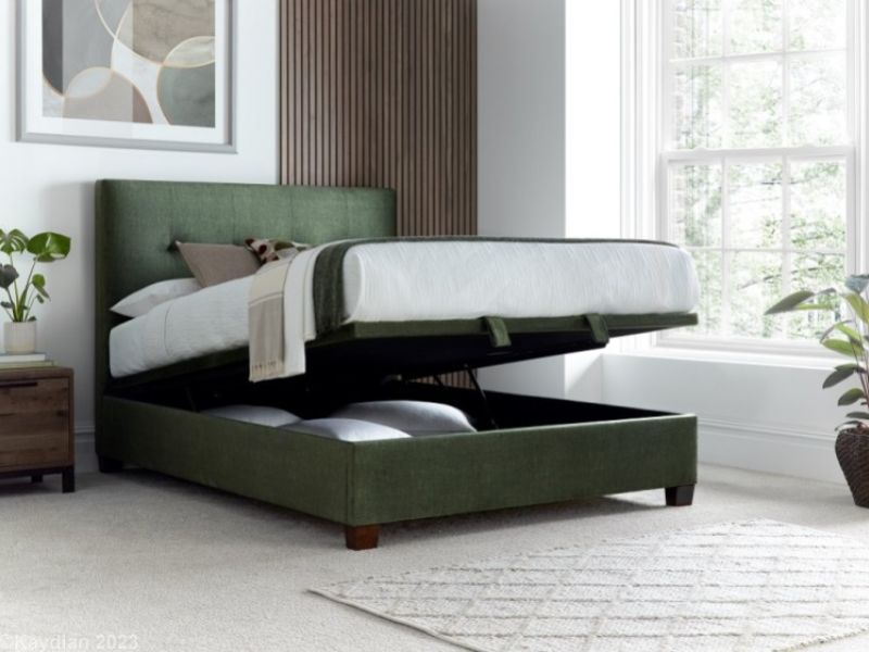 Kaydian Walkworth 5ft Kingsize Slate Fabric Ottoman Storage Bed