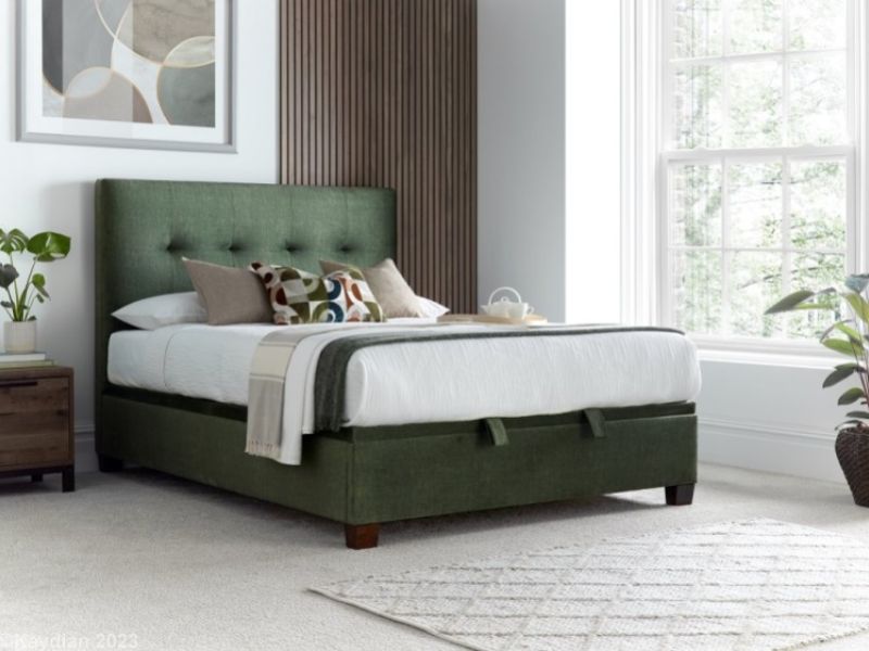 Kaydian Walkworth 5ft Kingsize Slate Fabric Ottoman Storage Bed