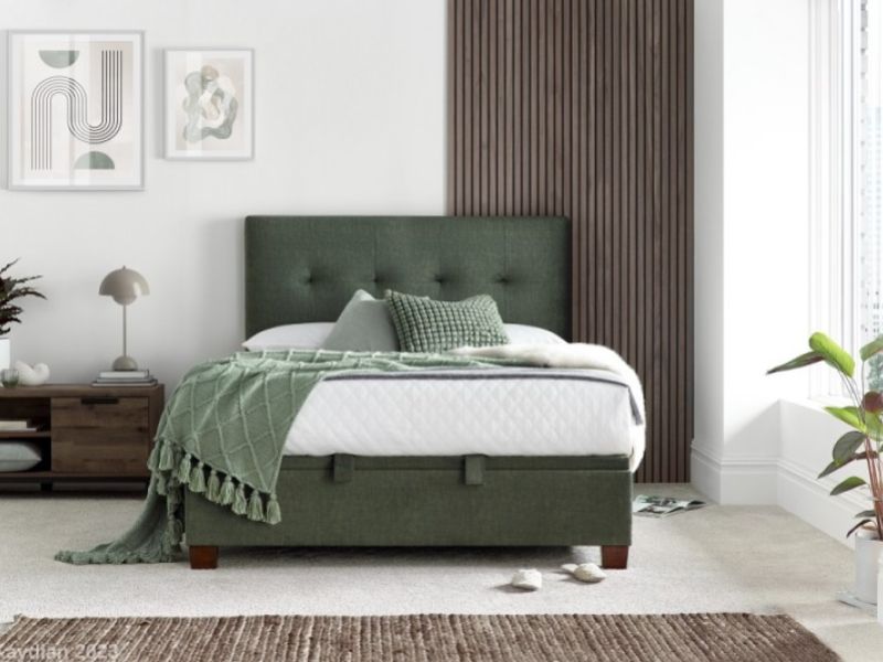 Kaydian Walkworth 5ft Kingsize Slate Fabric Ottoman Storage Bed