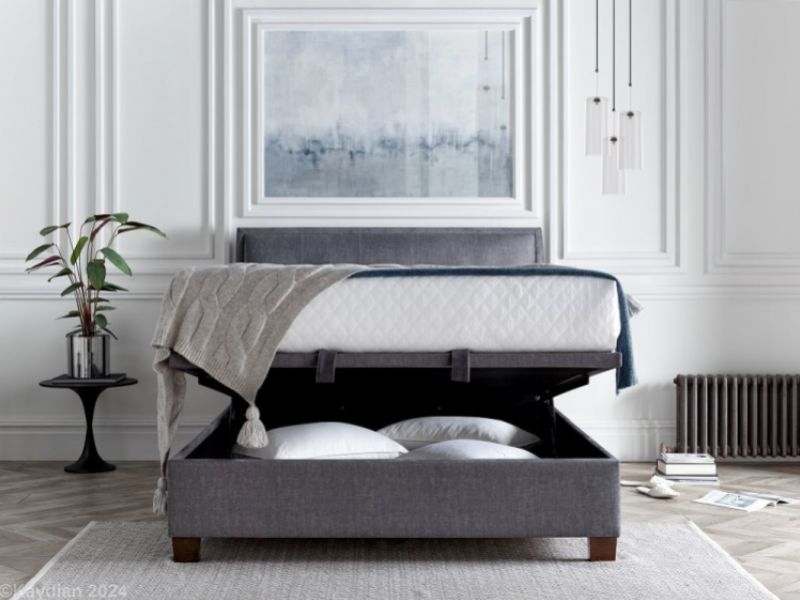 Kaydian Accent 6ft Super Kingsize Vogue Grey Ottoman Storage Bed